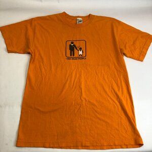 Vintage I See Dead People Orange Shirt To The Edge‎ Brand Size Large